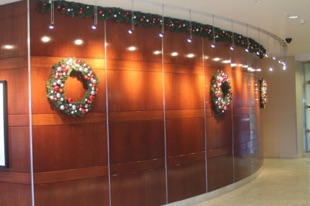 Wreaths in Lobby